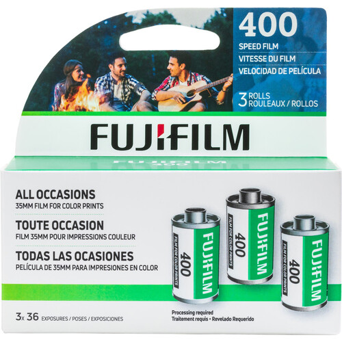FUJIFILM 400 35mm Color Negative Film 3-Pack (108 exposures)