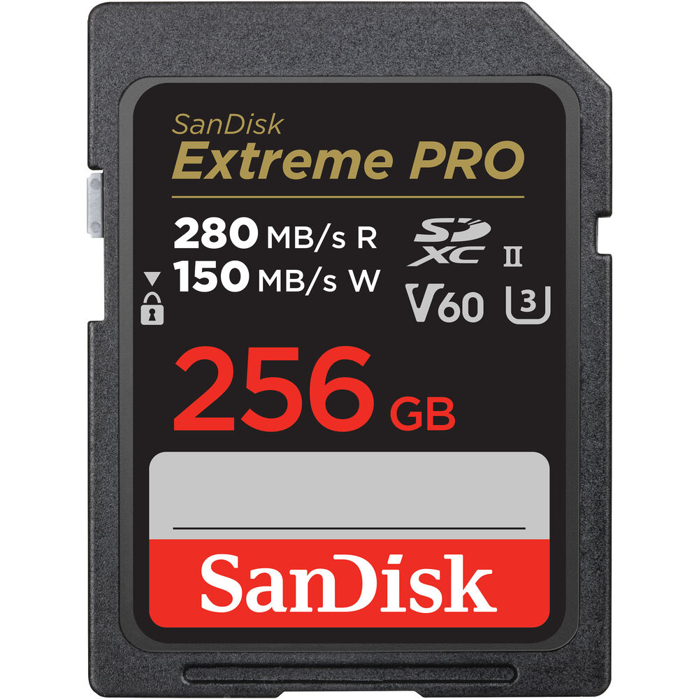 SanDisk 256GB Extreme PRO UHS-II SDXC Memory Card (V60)
