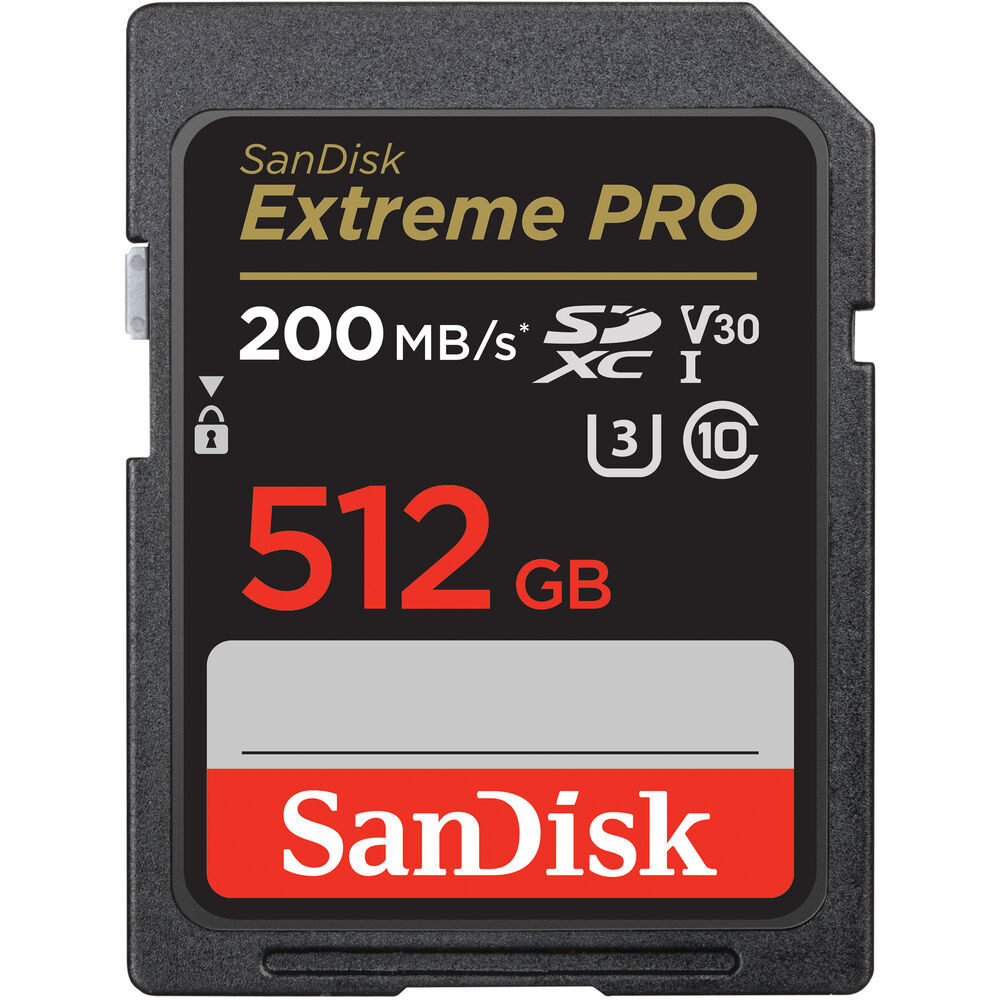 SanDisk 512GB Extreme PRO UHS-I SDXC Memory Card (200 MB/s)