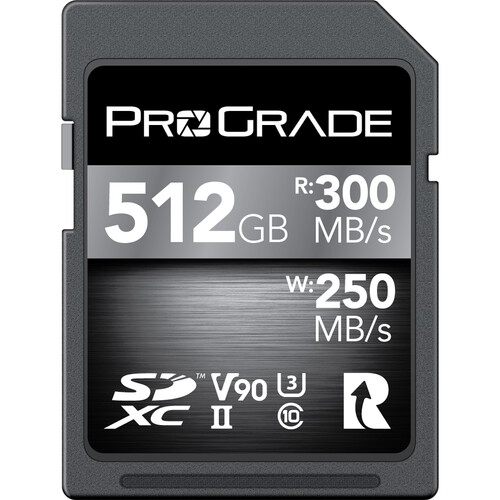 ProGrade Digital 512GB UHS-II SDXC Memory Card (V90)
